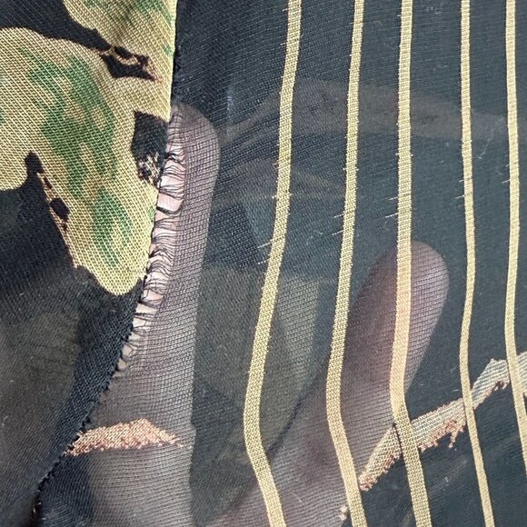 Citron Santa Monica Black Velvet Mandarin Collar Top, M - Picture 10 of 10